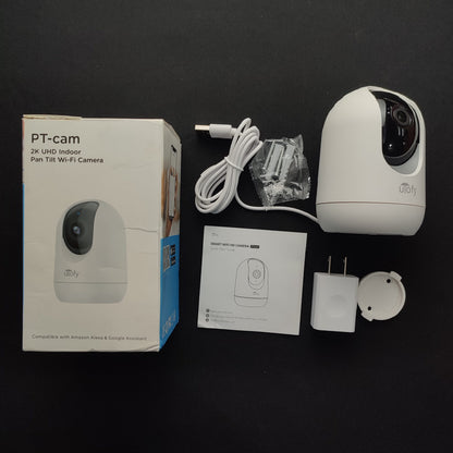 PT-cam ulofy 2k UHD Indoor Pan Tilt Wi-fi Camera- White