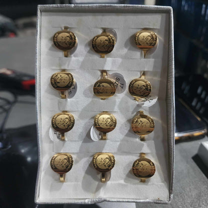 Padre Pio Healing and Protection Stainless Steel Gold Ring (Per Piece)