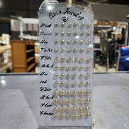 Osna Jewelry 36 Pairs Pearl Earrings