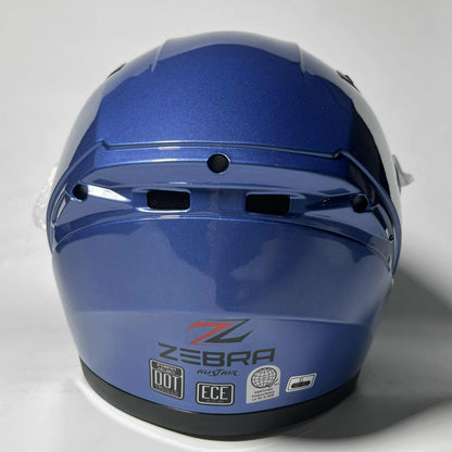 Zebra Dual Visor Full Face Helmet 2024 Alistair (Blue)