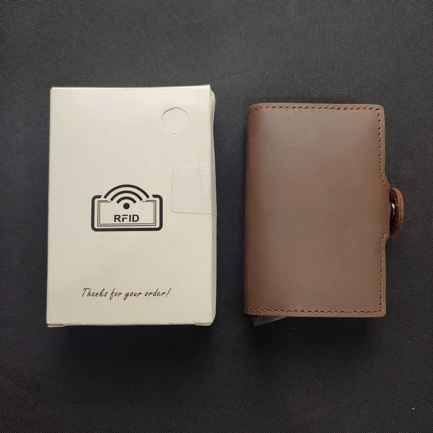 ?? RFID Mini Wallet- Crazy Horse Dark Brown