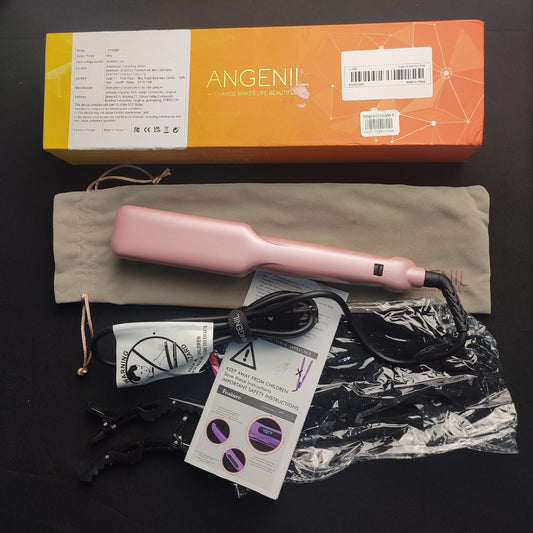 HY-098B Angenil Argan Oil Flat Iron Hair Straightener - Pink