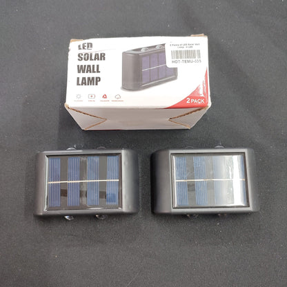 2 Packs of LED Solar Wall Lamp - 4 LED