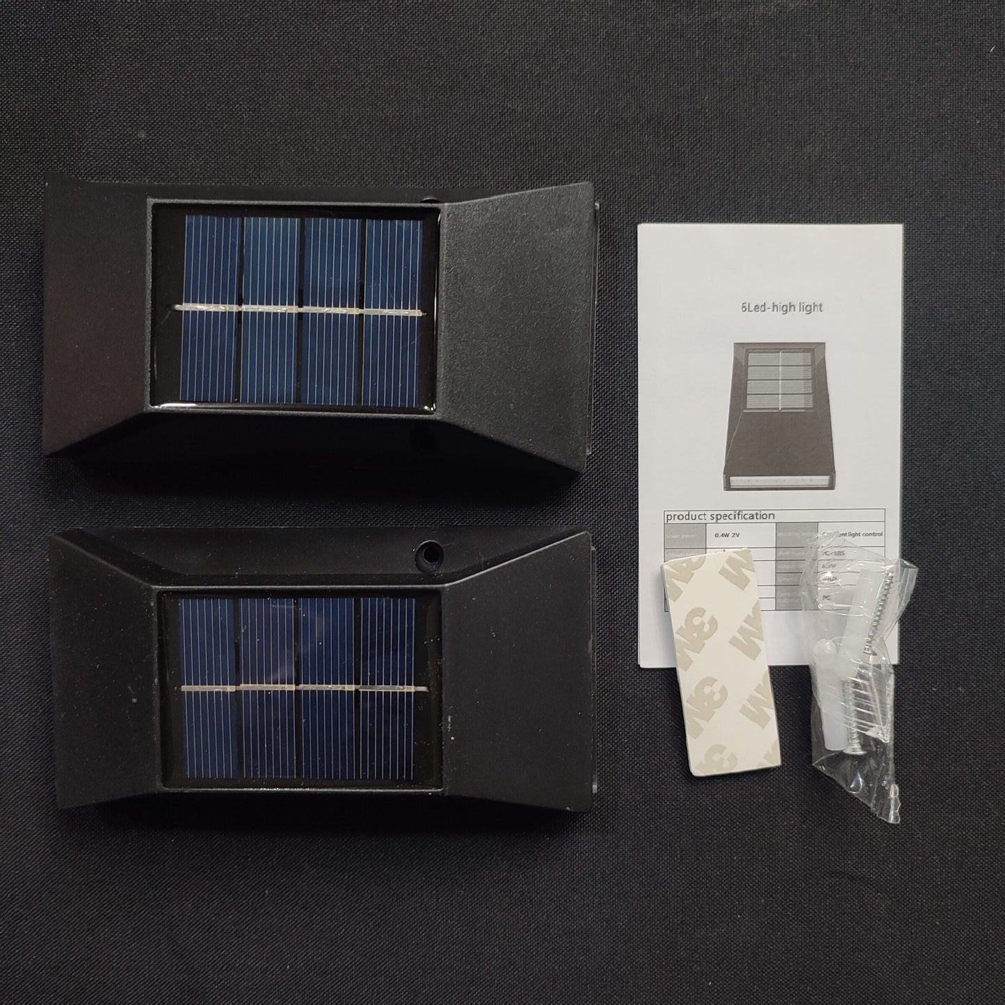 DT-007 2 Packs of Solar Bidirectional Wall Lamp