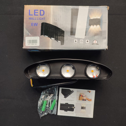 DT-010 LED Wall Light 6W - Black