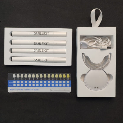 Smile Kit Rechargeable Teeth Whitening Kit Wireless Led - White