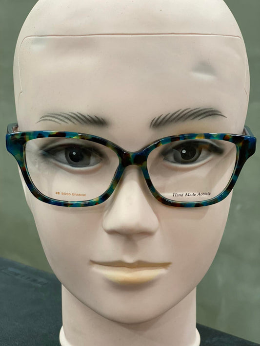 Plastic Frame BOSS ORANGE Blue/Yellow Brown (B0 0008) Eyeglass