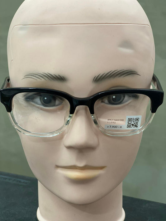 Plastic Frame JINS Black/Transparent White (AMCF15A261D93) Eyeglass