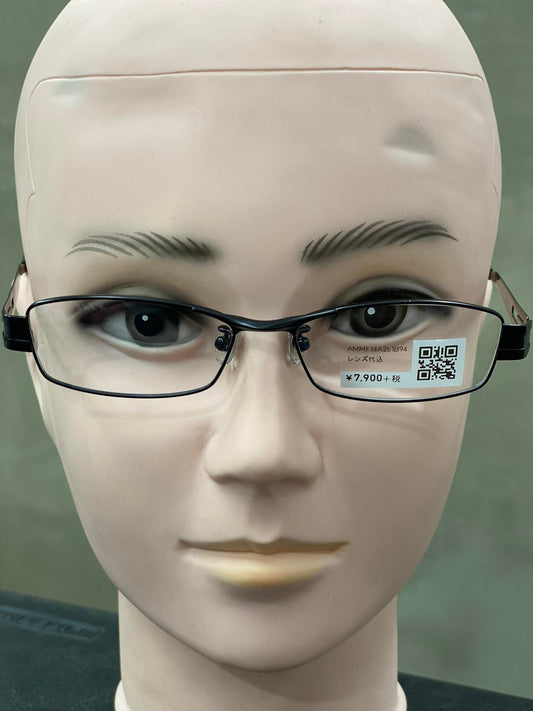 Plastic/Metal Frame JINS Black (AMMF14A261B94) Eyeglass