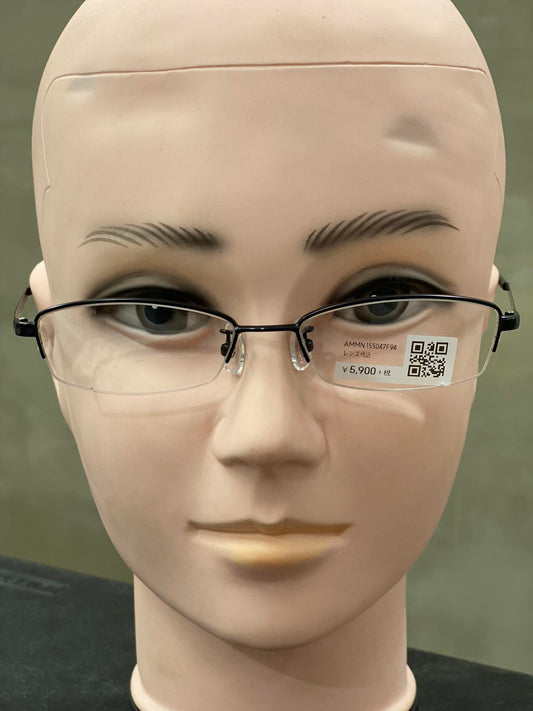 Plastic/Metal Frame JINS Glossy Black (AMMN15S047F94) Eyeglass