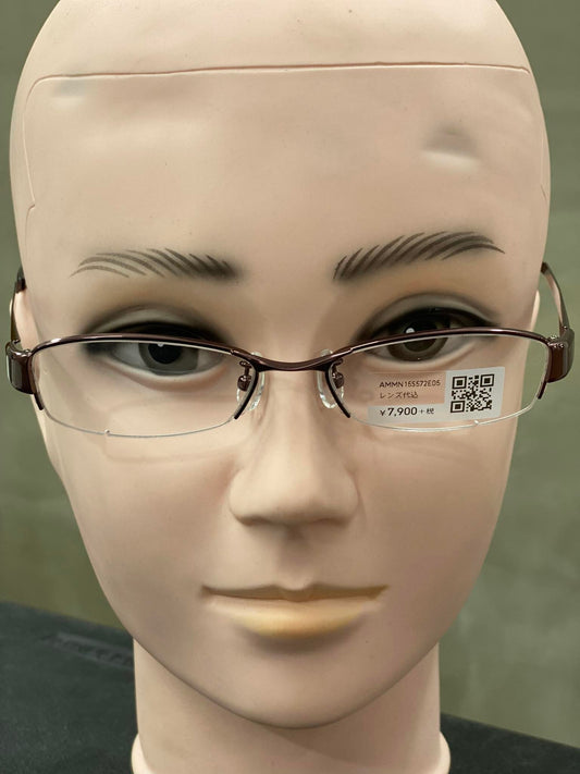 Plastic/Metal Frame JINS Glossy Brown (AMMN15S372E05) Eyeglass