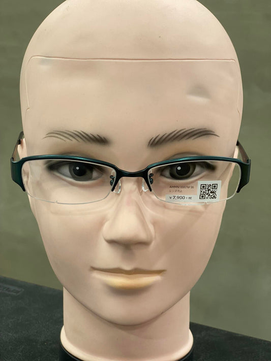 Plastic/Metal Frame JINS Matt Green (AMMN15S578F36) Eyeglass