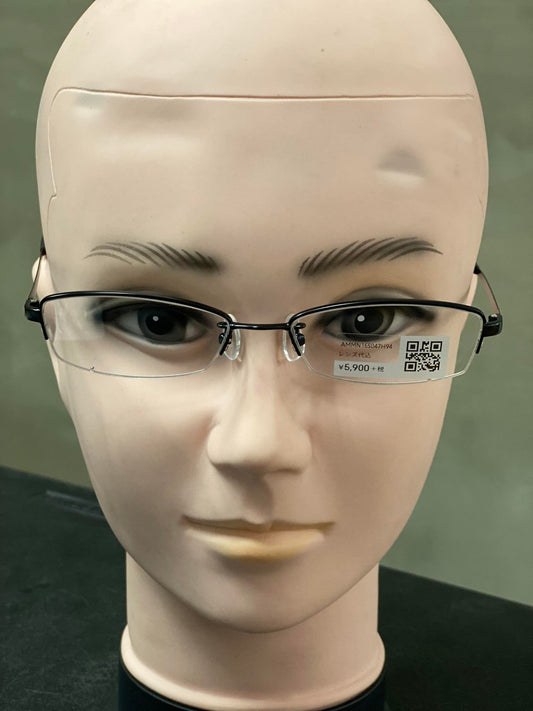 Plastic/Metal Frame JINS Matte Black (AMMN15S047H94) Eyeglass