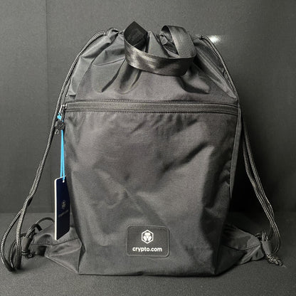 Crypto Black Pulls String Bag - Factory Pull-out