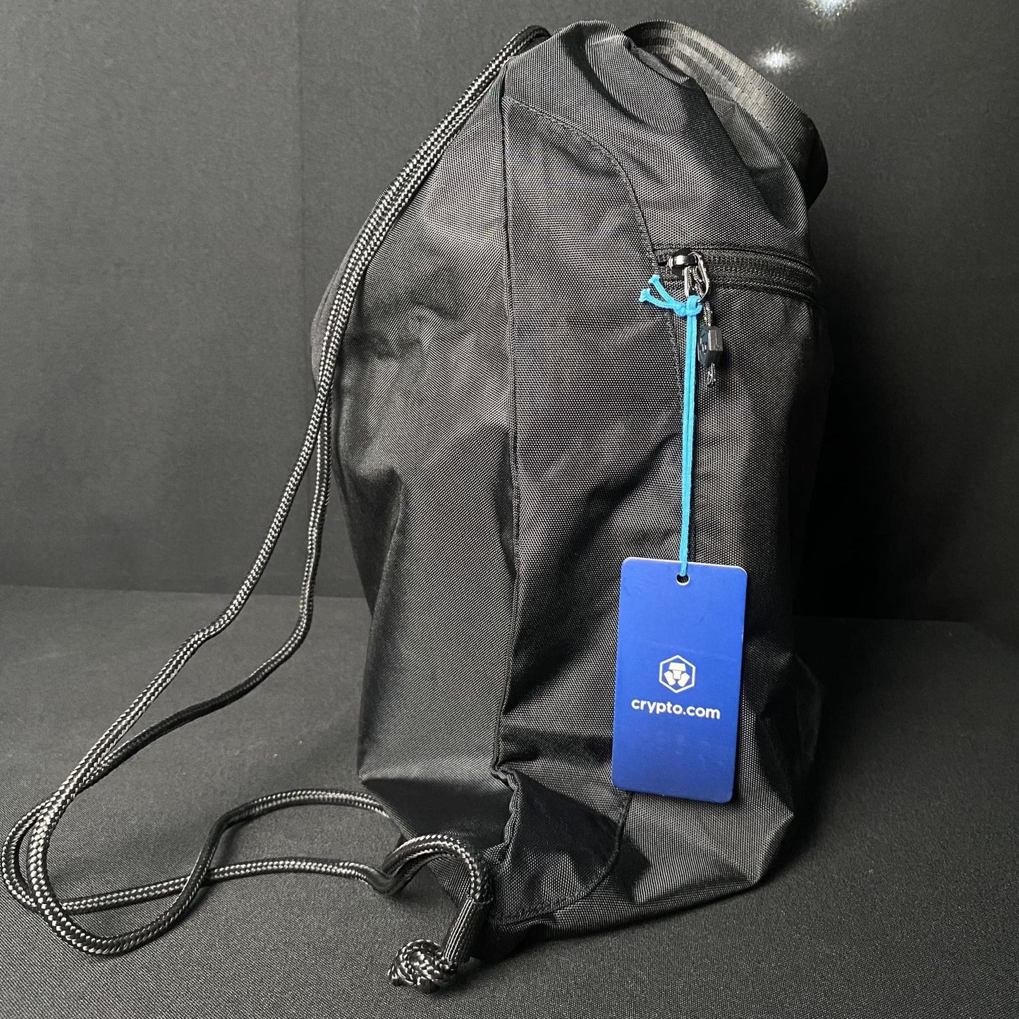 Crypto Black Pulls String Bag - Factory Pull-out