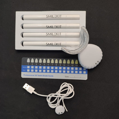 Smile Kit Rechargeable Teeth Whitening Kit Wireless Led - White