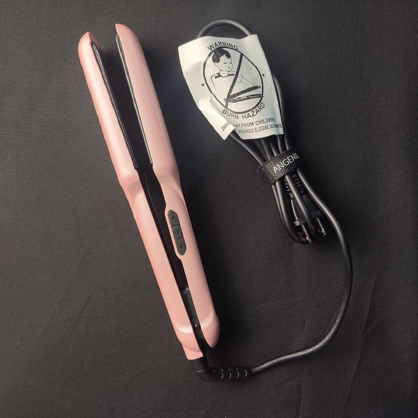 HY-098B Angenil Argan Oil Flat Iron Hair Straightener - Pink