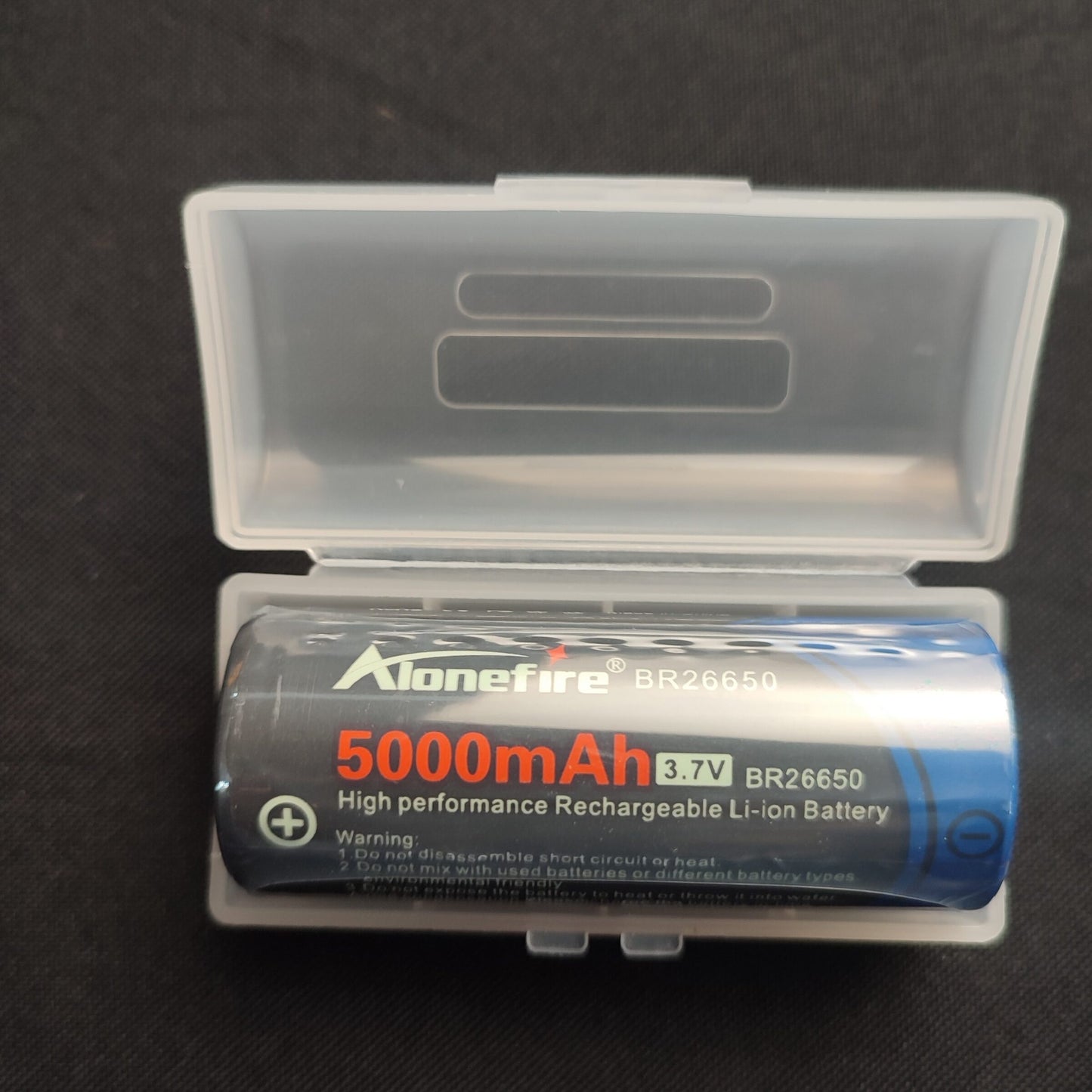 BR26650 Alonefire 5000mAh High Performance Rechargeable Li-on BAttery 3.7V