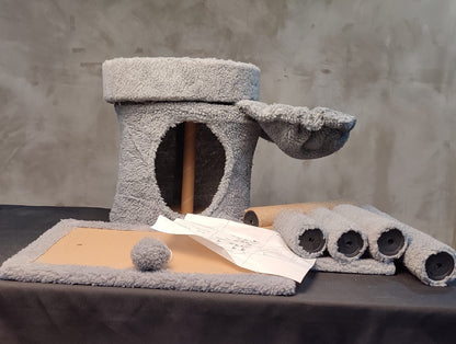 Cat Tower 3 Layer Air Tree 40x60x75 - Gray