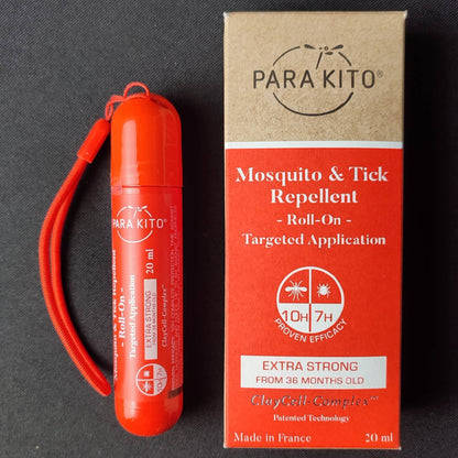 PARAKITO Roll On Mosquito & Tick Repellent W/Box (Red)