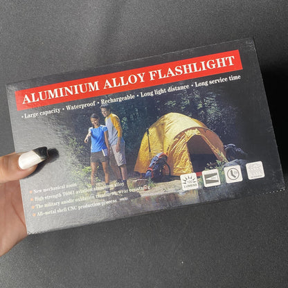 Aluminium Alloy Flashlight W/ Battery & Battery Charger - T6061