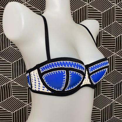 Authentic Australian Triangl Swimwear Swimsuit - Brigitte-Bahamas Blue Top & Bot-Top