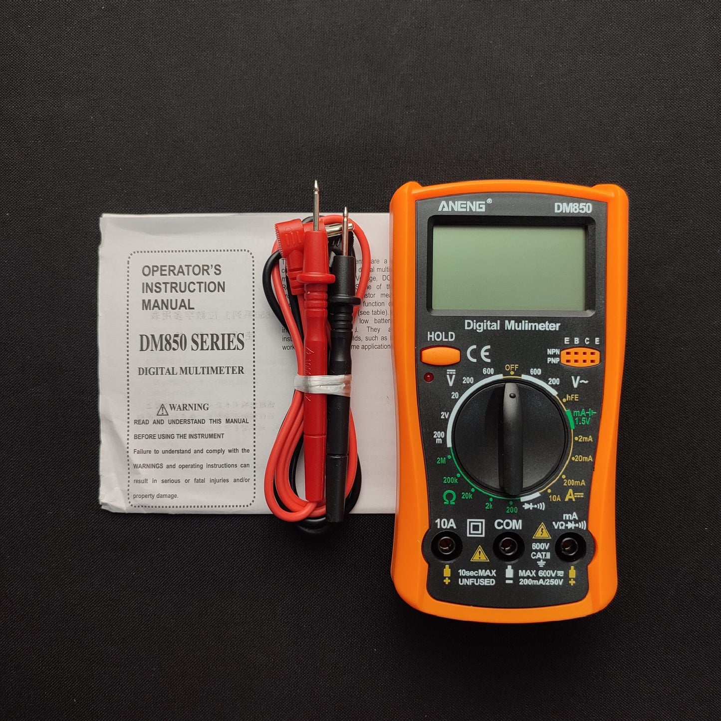 Aneng Digital Multimeter - Yellow with box