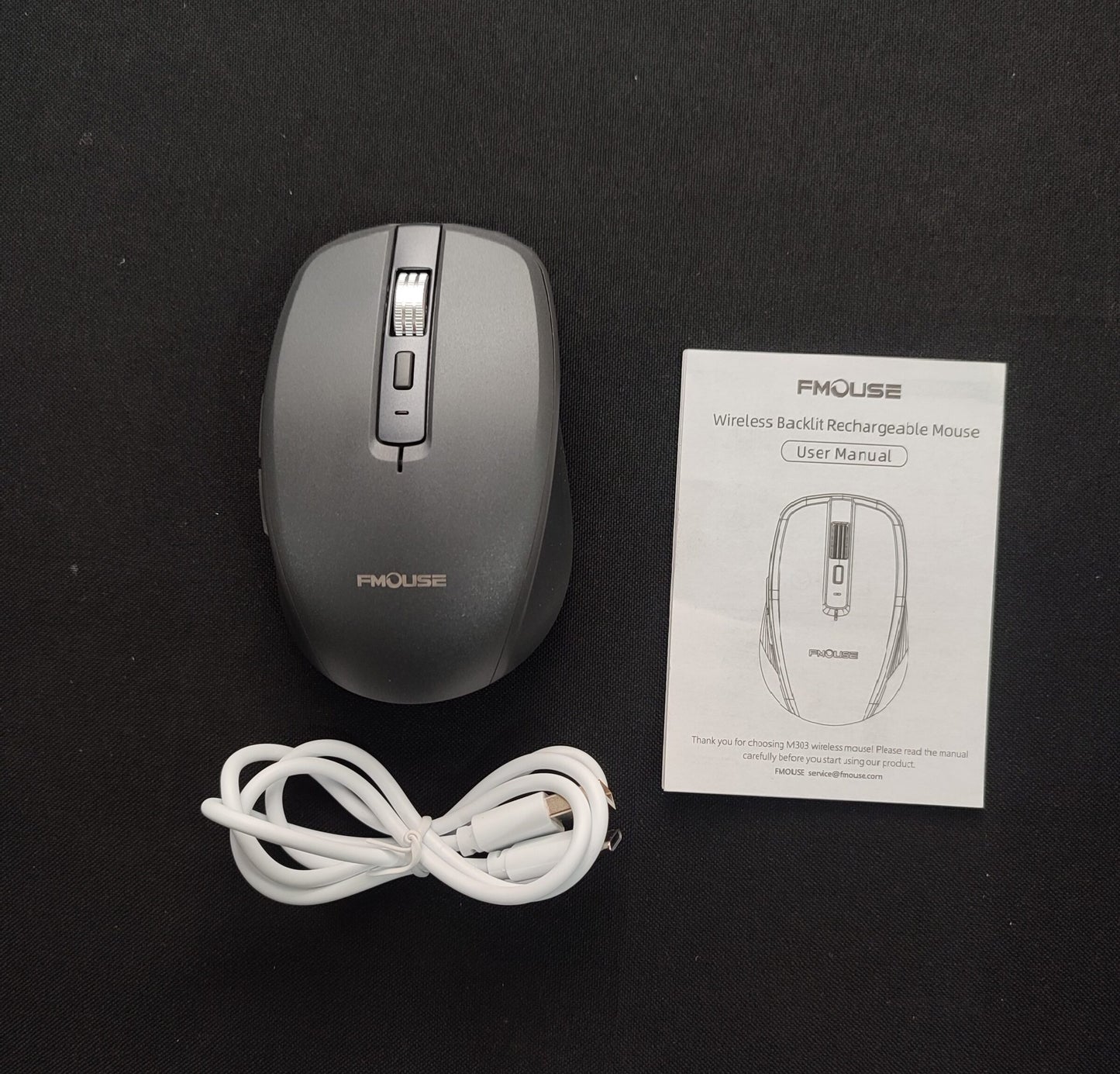 M303 FM FIT 3 Pro FMOUSE Wireless Mouse RGB - Black