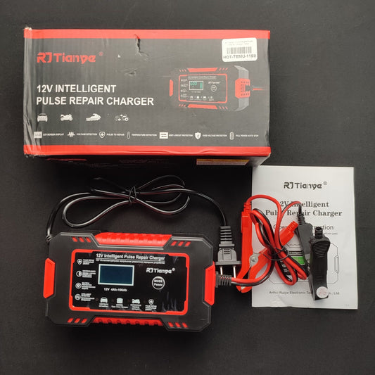 RJ Tianye 12 V Intelligent Pulse Repair Charger - Red