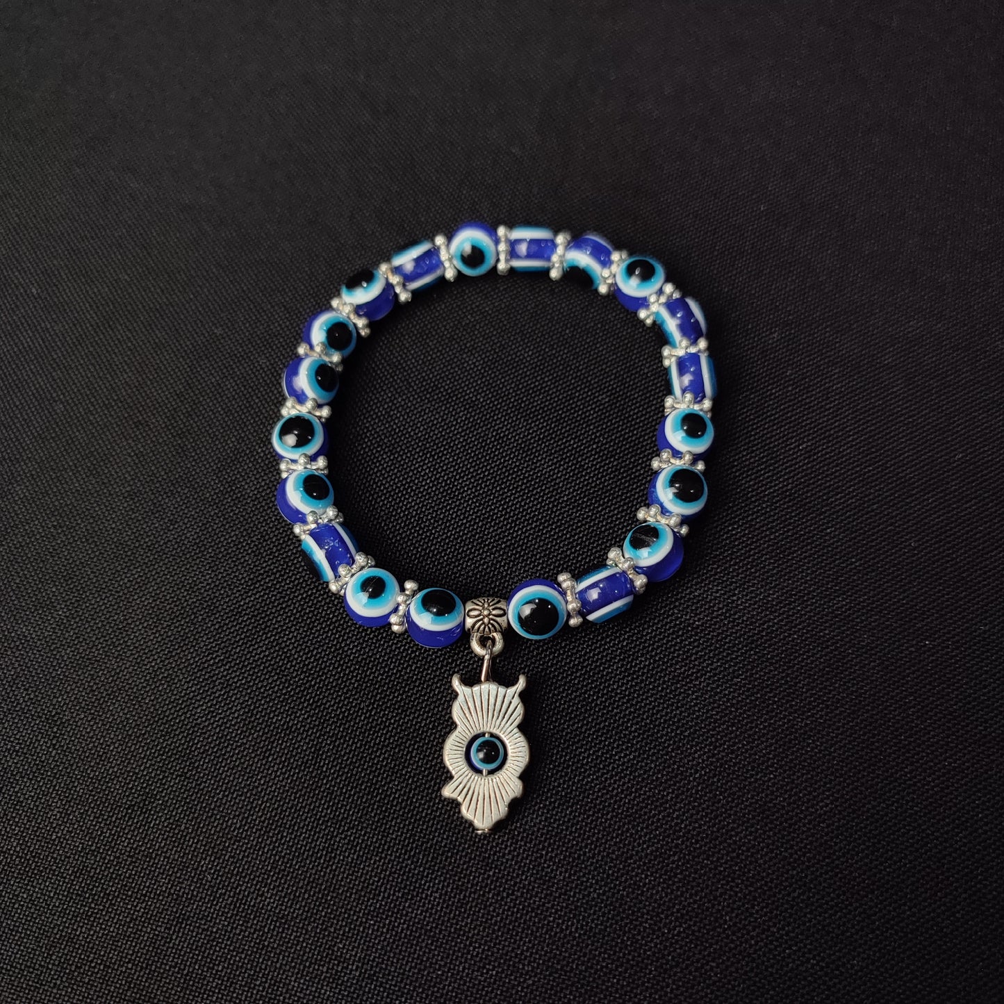 Blue Eye Beaded Lucky Charm Bracelet without Box