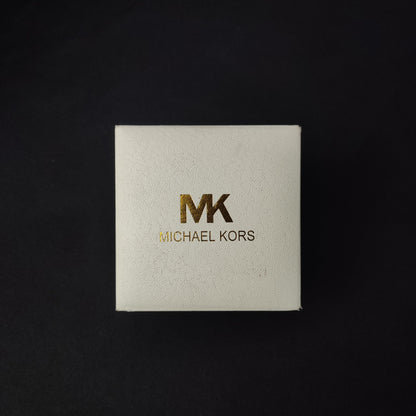 Michael Kors 3 Gold Analog Men's Watch - White Hour Hand with MK Quality Box