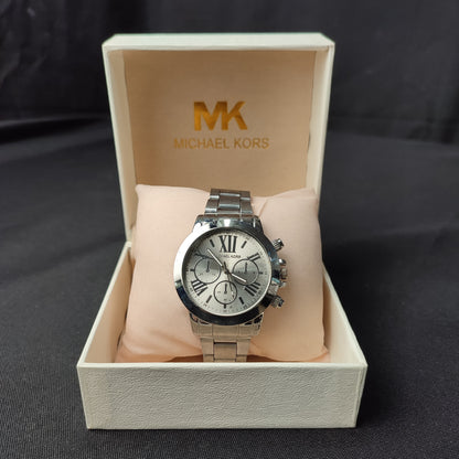 Michael Kors 3 Gold Analog Men's Watch - White Hour Hand with MK Quality Box