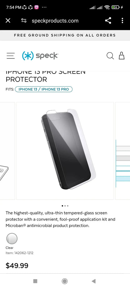 SPECK (UNIT: IPHONE 13 PRO MAX COLOR: PRESIDIO PERFECT CLEAR)