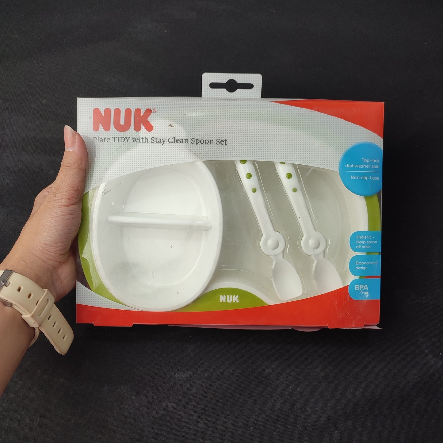 Nuk Plate Tidy Stay Clean Spoon Set