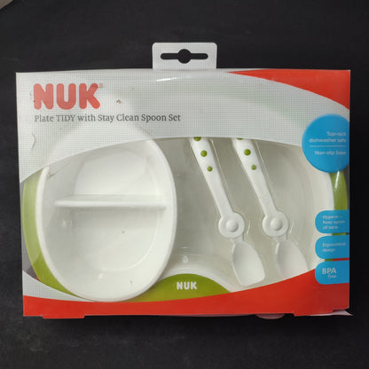 Nuk Plate Tidy Stay Clean Spoon Set