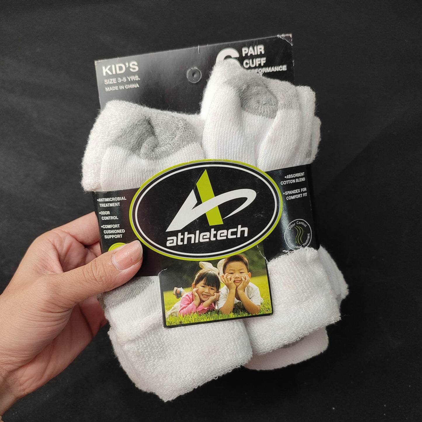 Athletech Kids Socks Size: 3-5 Yrs Old 6pairs - International Mall Pull-out