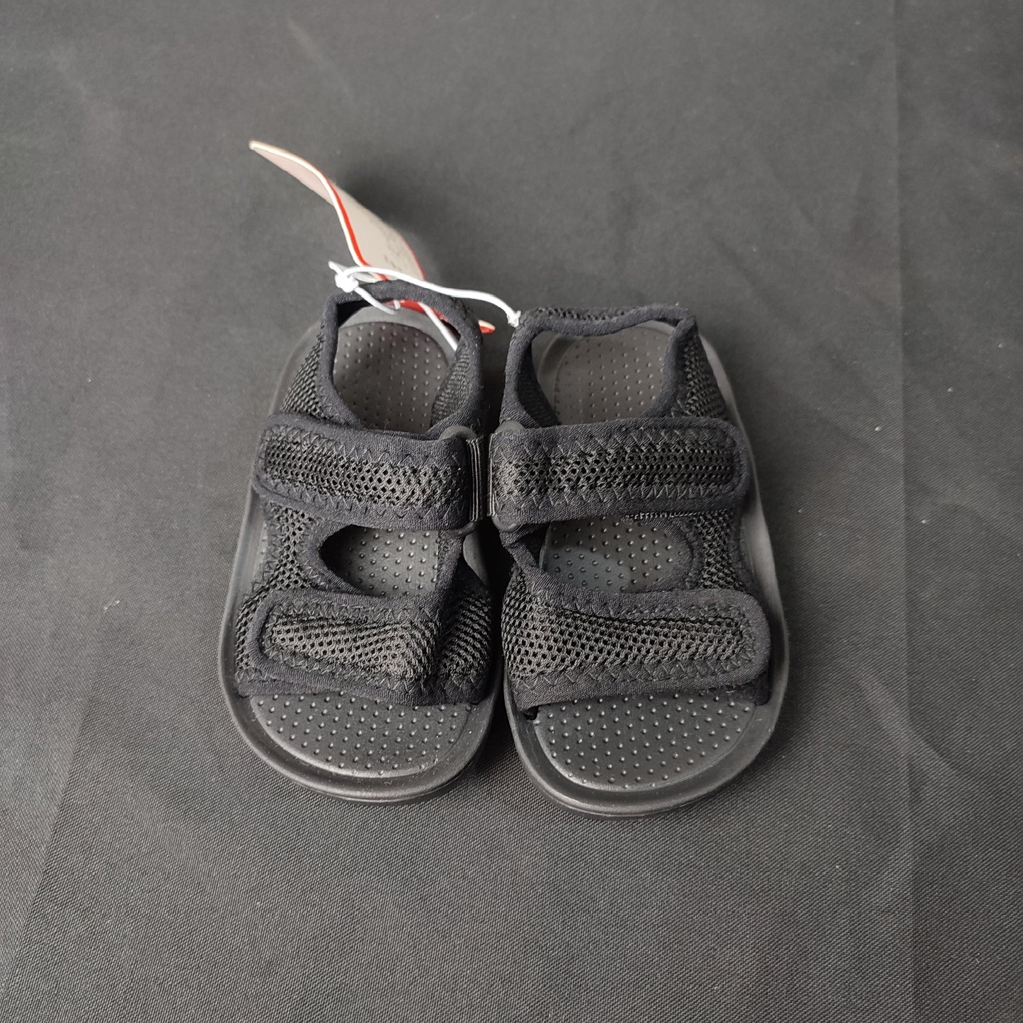 (1XX0CZ)Kids Solid Color Breathable Soft Bottom Mesh Cloth Sandals No Fatigue