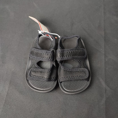 (1XX0CZ)Kids Solid Color Breathable Soft Bottom Mesh Cloth Sandals No Fatigue