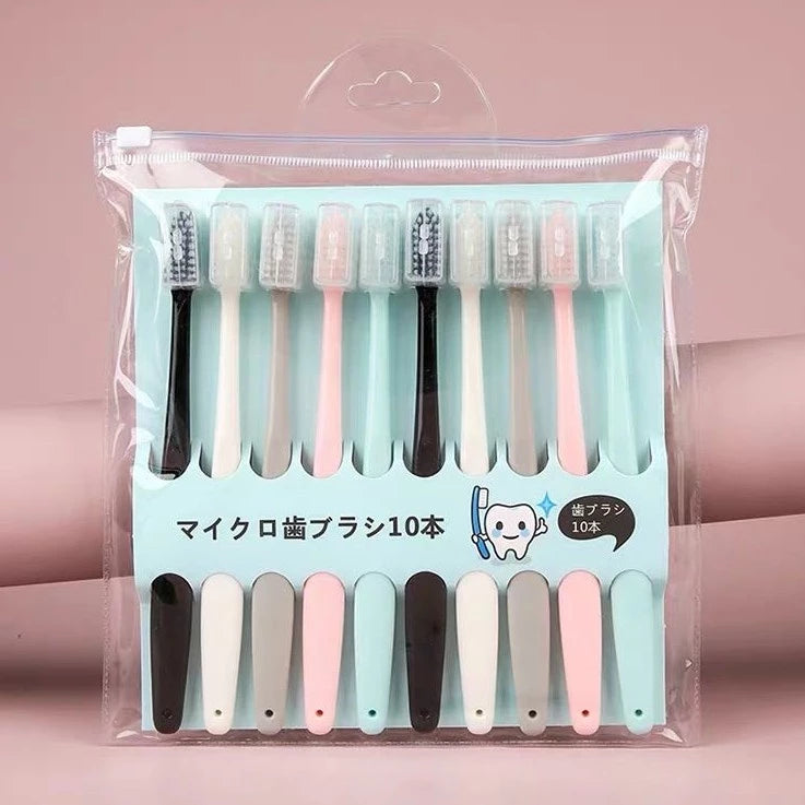 10 in 1 Set Micro Toothbrushes Soft Bristles