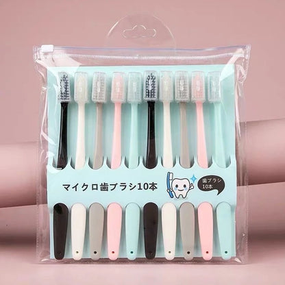 10 in 1 Set Micro Toothbrushes Soft Bristles