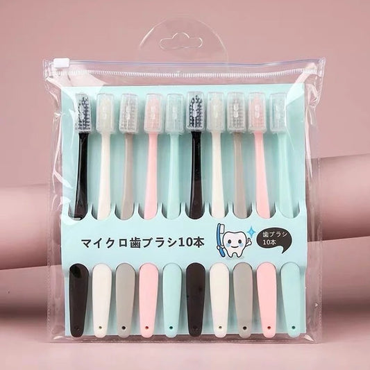 10 in 1 Set Micro Toothbrushes Soft Bristles