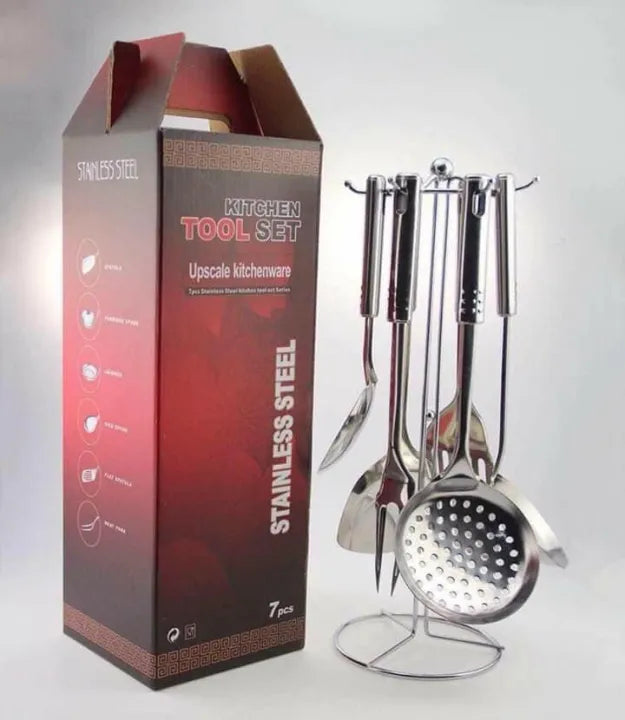 [A1-982] Stainless Steel 7pcs Kitchen Tool Set Upscale Kitchenware
