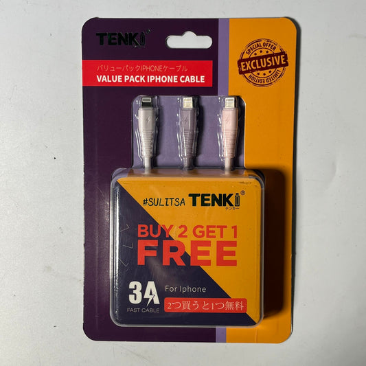 Tenki Value Pack iPhone Fast Charging Cable TC-B2T1i