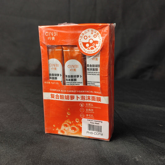 Ginbi Complex Acid Carrot Foam Facial Mask (12 packs x 4g)