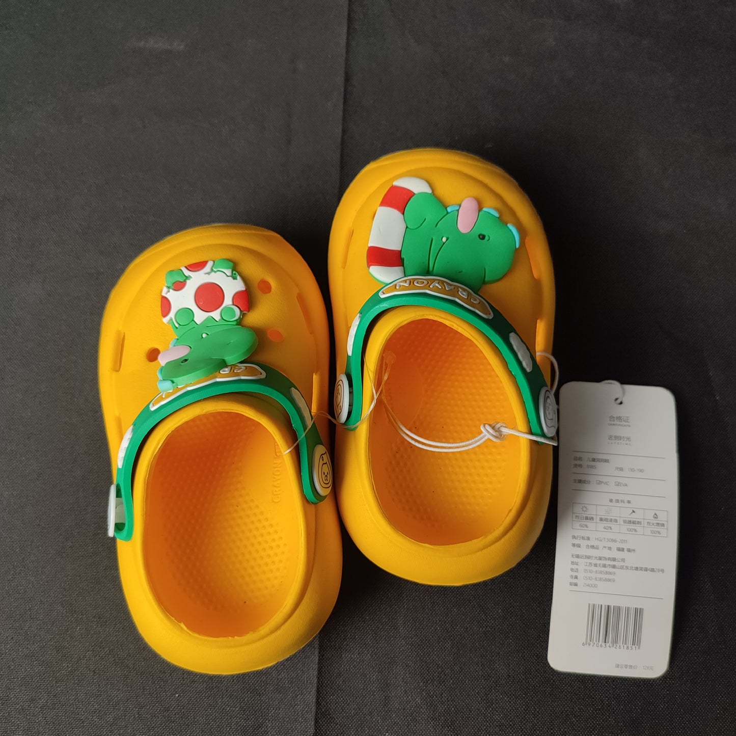 (RGLYZB)1-5 Years Old Kids Dinosaur EVA Sandals Environmental Protection Non-s