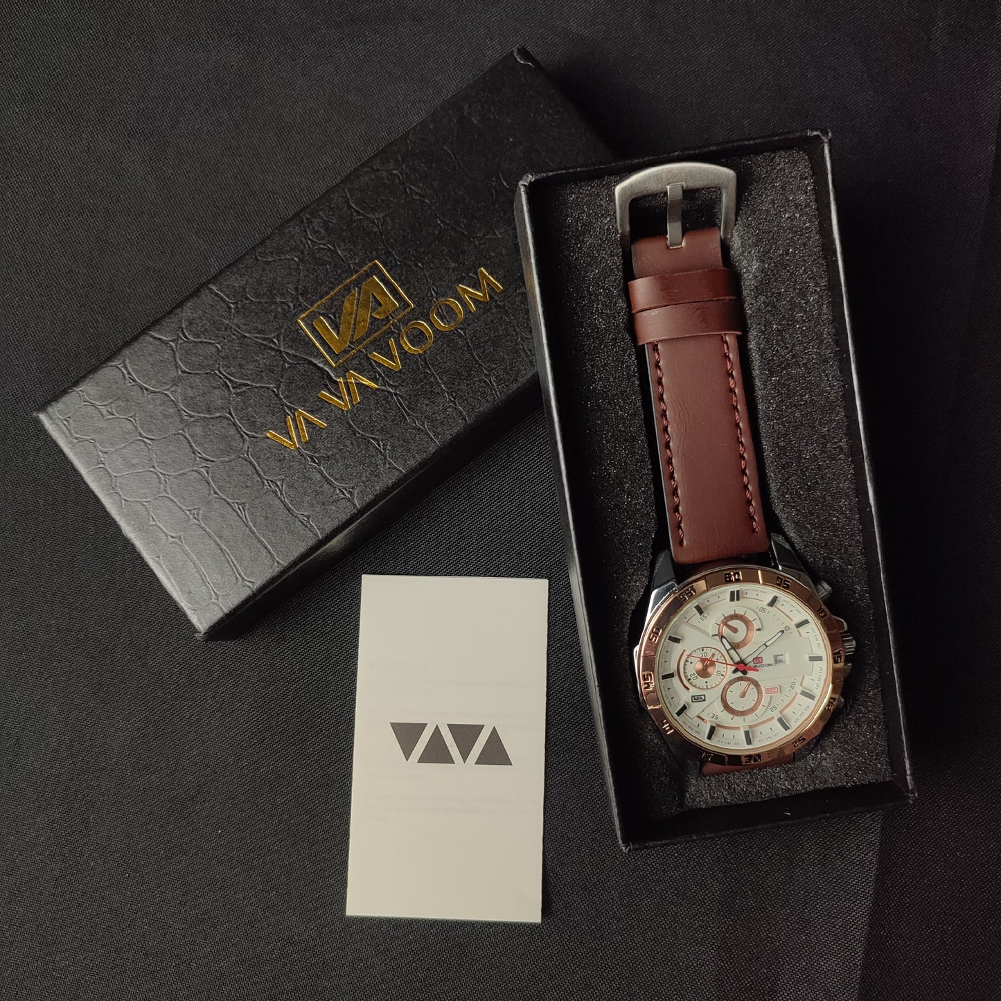 (VRPTP)Vava VOOM Men 's Watches 100% Original Chronograf Watches Men Quartz A