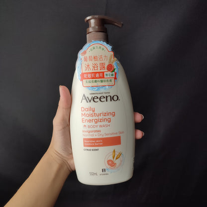 Aveeno Daily Moisturizing Energizing Body Wash Invigorates (Citrus Scent) 532ml