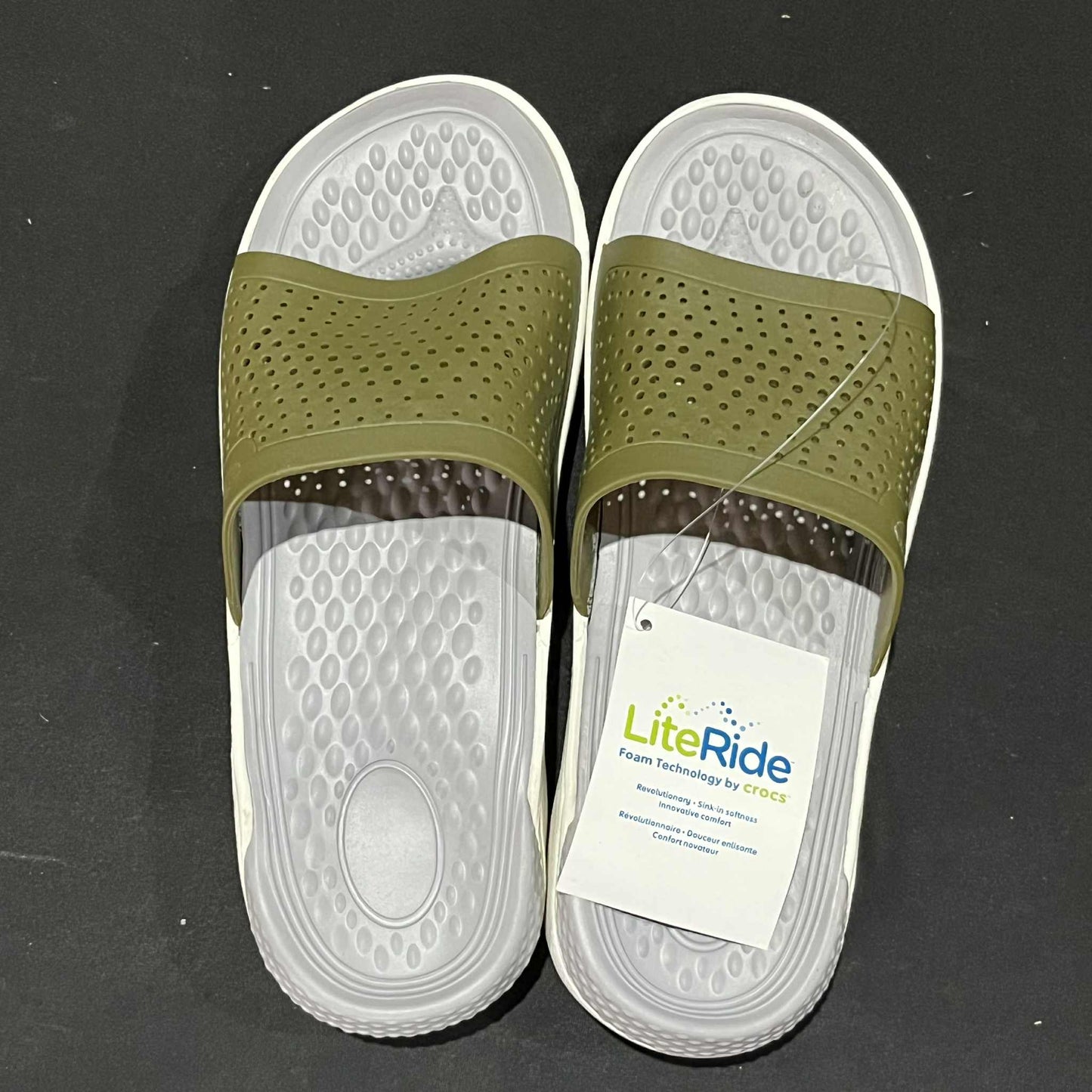 Crocs LiteRide Slide Slippers (Random Design & Sized)