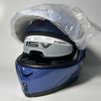 Zebra Dual Visor Full Face Helmet 2024 Alistair (Blue)