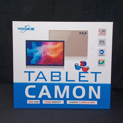 Yookie Tablet Camon Android 13 10.1" Screen Display 6000mAh 12gb/512gb